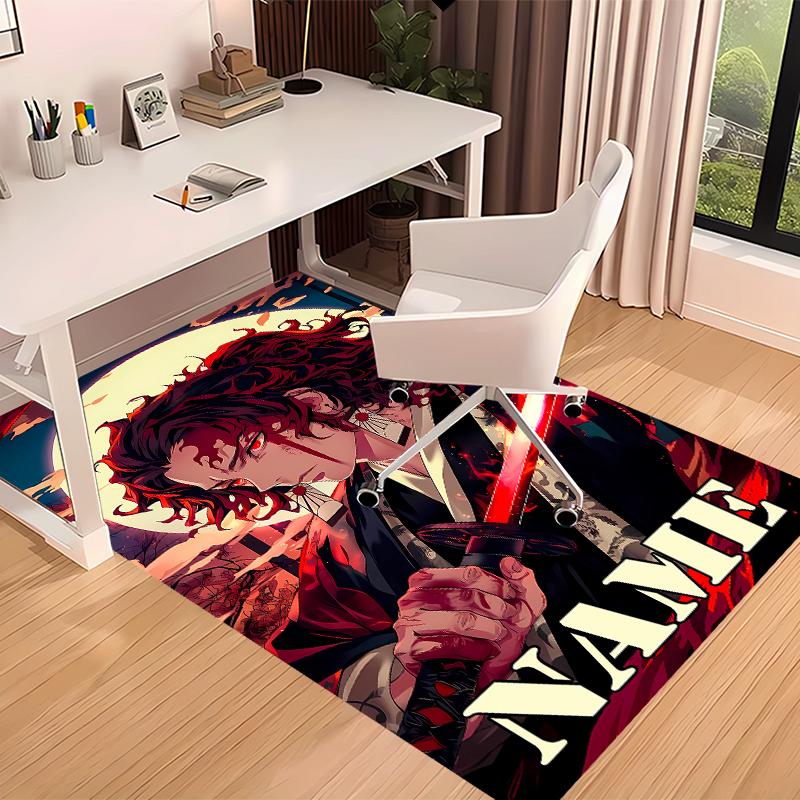 Custom personalization Demon Slayer characters Print Area Rug - Soft, Washable Non-Slip Indoor Mat,Living Room,Home&Office Decorative Rug