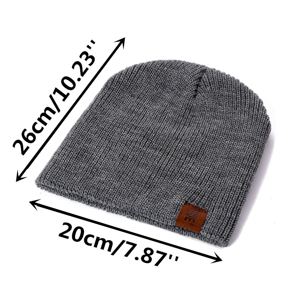 Hot Sale Unisex Casual Beanie Hat Men Women Basic Knitted Winter Hat Streetwear Beanie Cap