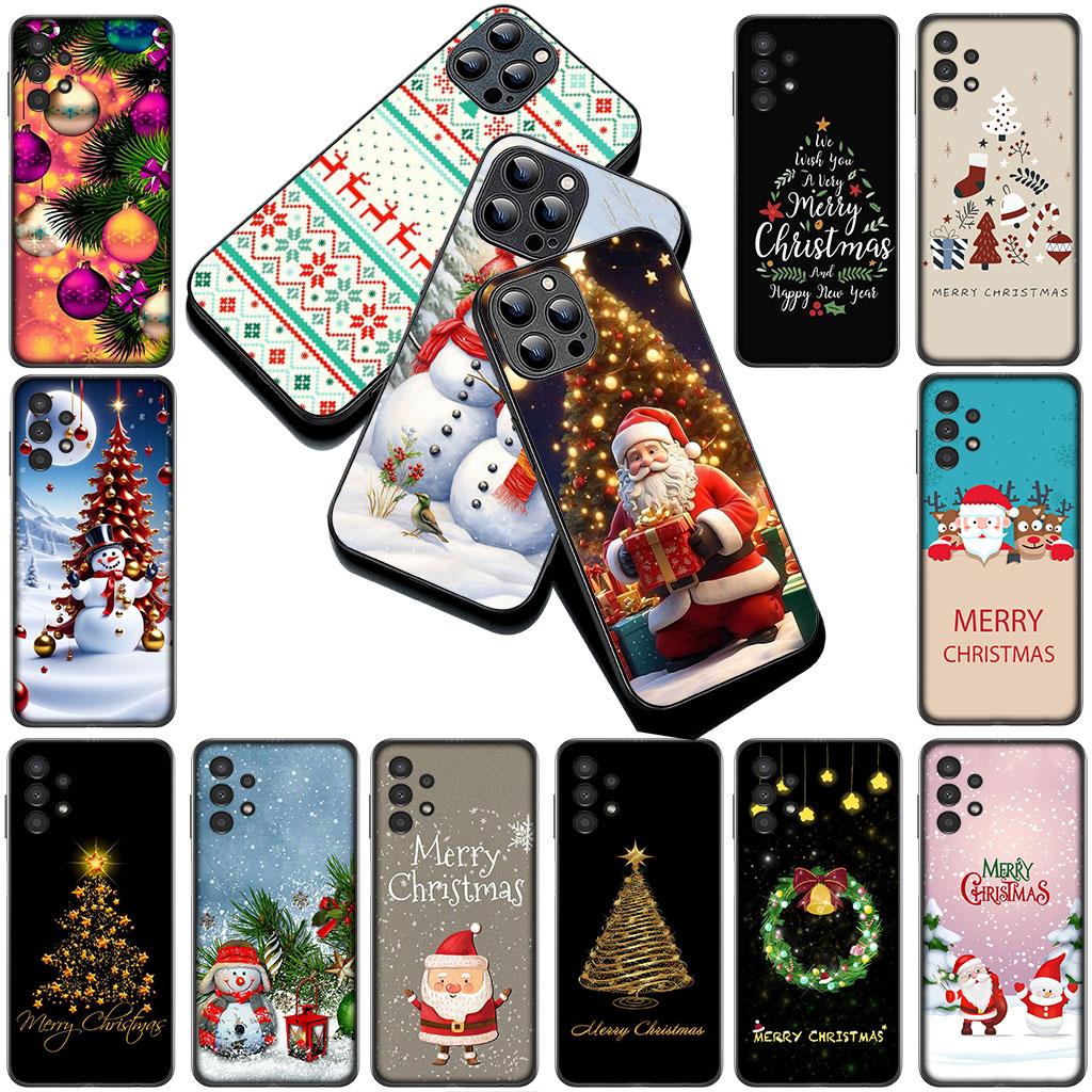 Père Noël Joyeux Noël Sapin de Noël Cerf Coque de Téléphone pour Apple iPhone 17 Air 12 13 Pro Max Mini ProMax 7 + 8 Plus Coque Souple