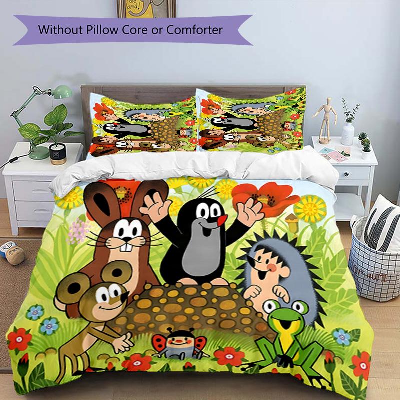 KRTECEK 3pcs Bedding Set Duvet Cover Closure Includes 1 Duvet Cover & 2 Pillowcases for All Seasons Bedroom Home Dorm Decor