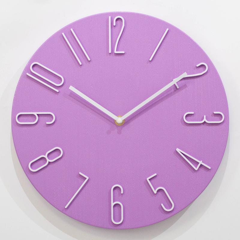 30cm Silent Quartz Wall-Mounted Clock for Living Room