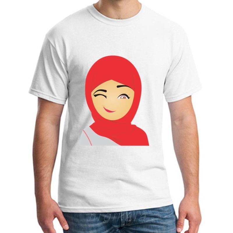 Bedrukt Arabische Dame T-shirt Mode Grappig Hoge Kwaliteit Bedrukking Casual 100% Katoen Heren T-shirt