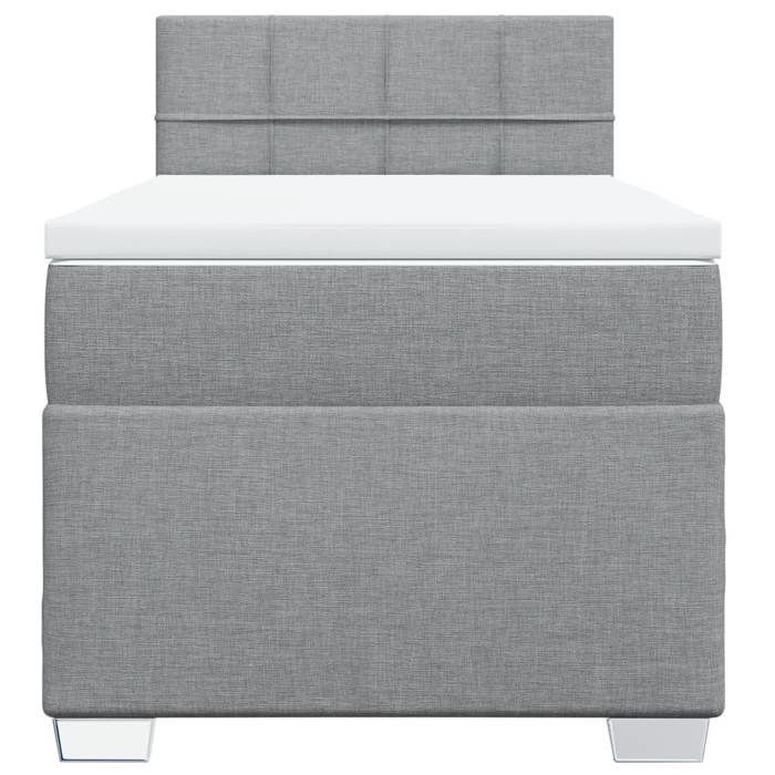 Maison Exclusive - Sommier à lattes de lit avec matelas Gris clair 100x200cm Tissu