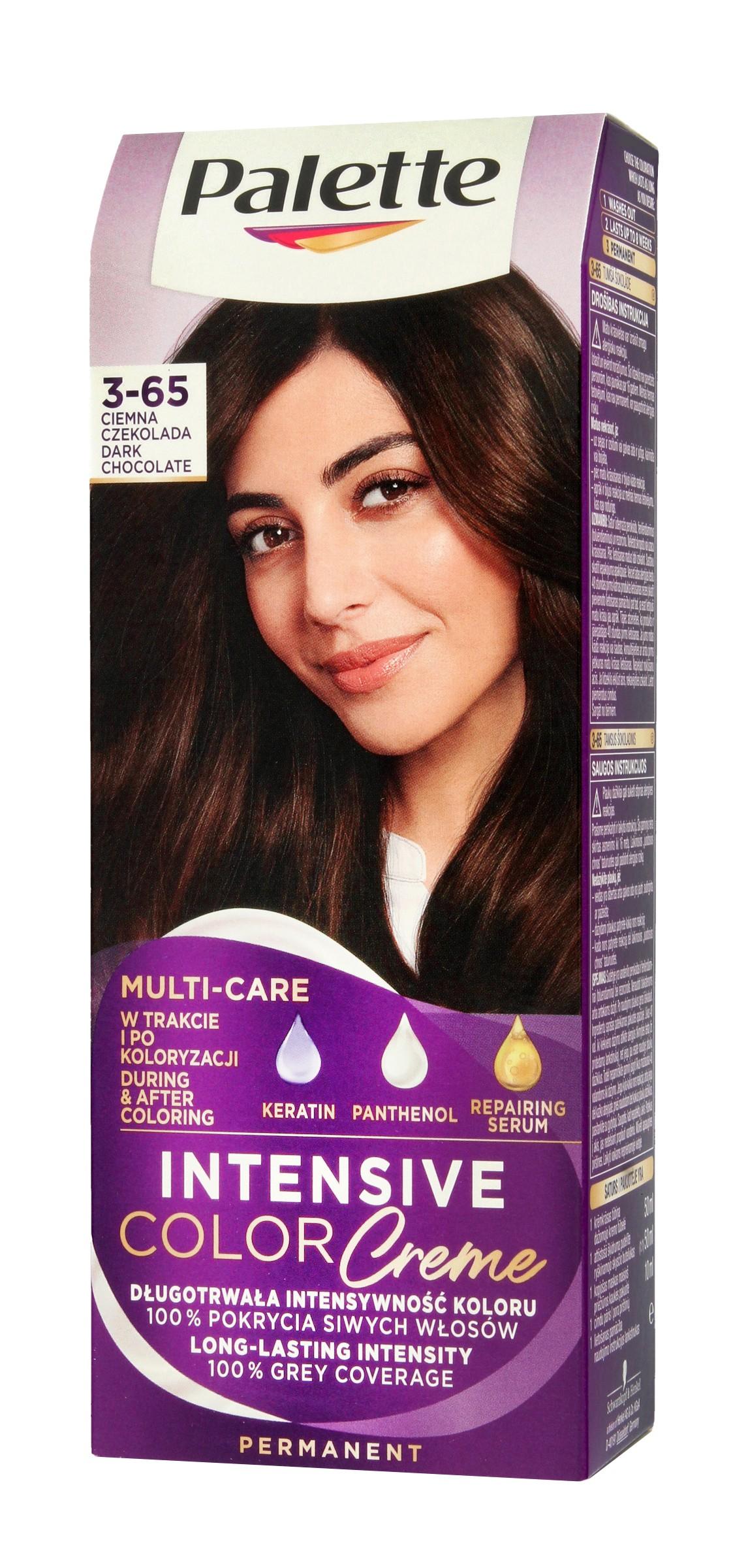 Palette Intensive Color Creme Coloración Multi Cuidado no. 3-65 (W2) - chocolate negro 1 paquete