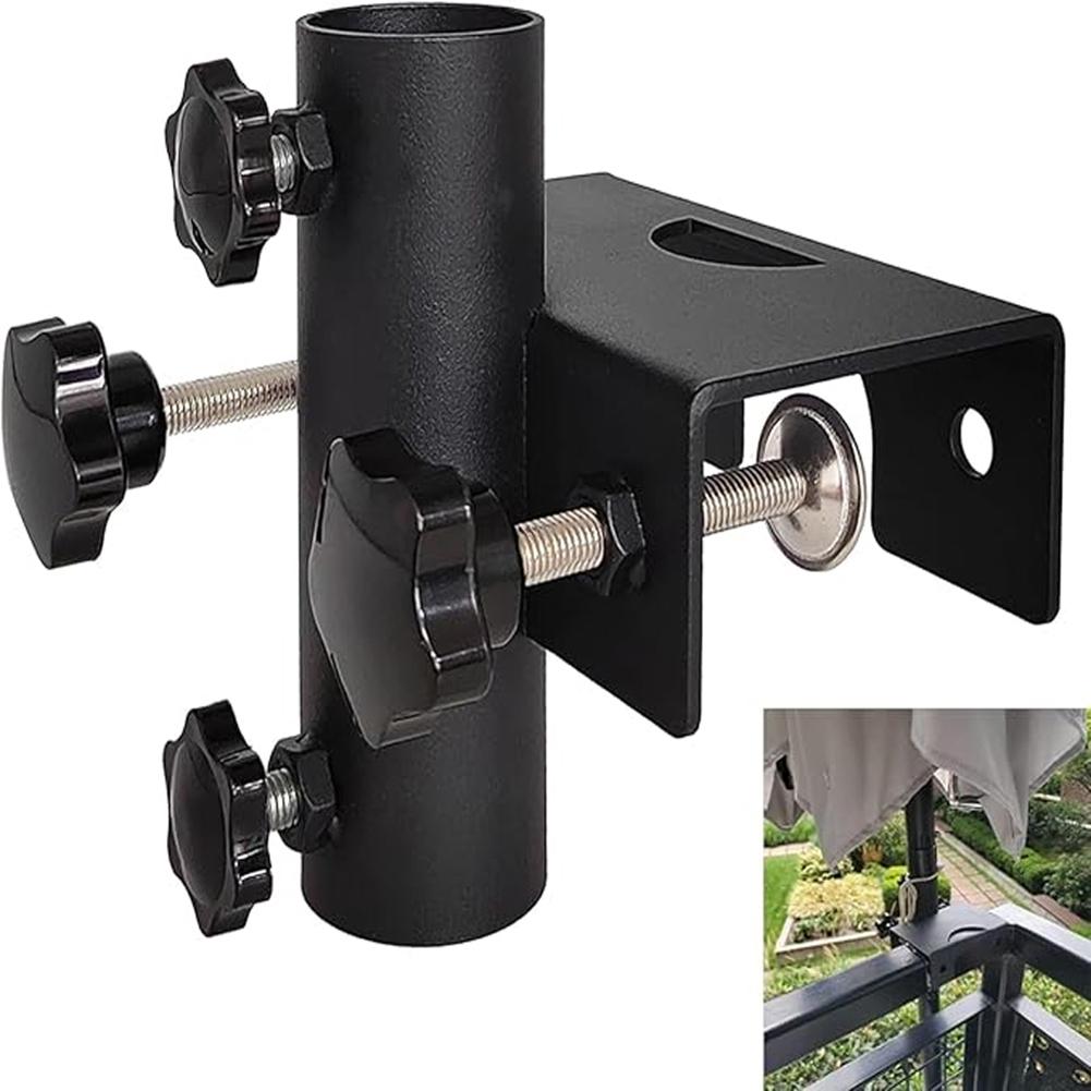 Balcony Umbrella Holder Clamp Garden Fence Parasol Decking Holding Bracket Stand Outdoor Sun Umbrella Fixed Bracket