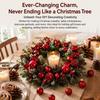 24Pcs Glitter Christmas Baubles Plastic Christmas Tree Pendant  Home Garden Decoration