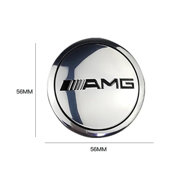 Zrvmt3 2025 Hot 4Pcs 56mm Car Wheel Hub Emblem Sticker for Mercedes Benz W203 W204 W205 W209 W210 W211 W212 W176 W166 Rim Center Decora