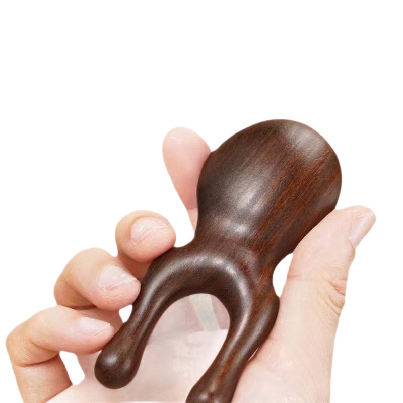 Non-Pear Wood Meridian Massage Brush: Full Body Meridian Dredging, Fat Burning, Abdomen Scraping with Pure Brass.