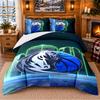 Dallas Mavericks Pattern Bedding 3Pcs Set Bed Sheet And Pillowcases For Indoor Bedroom