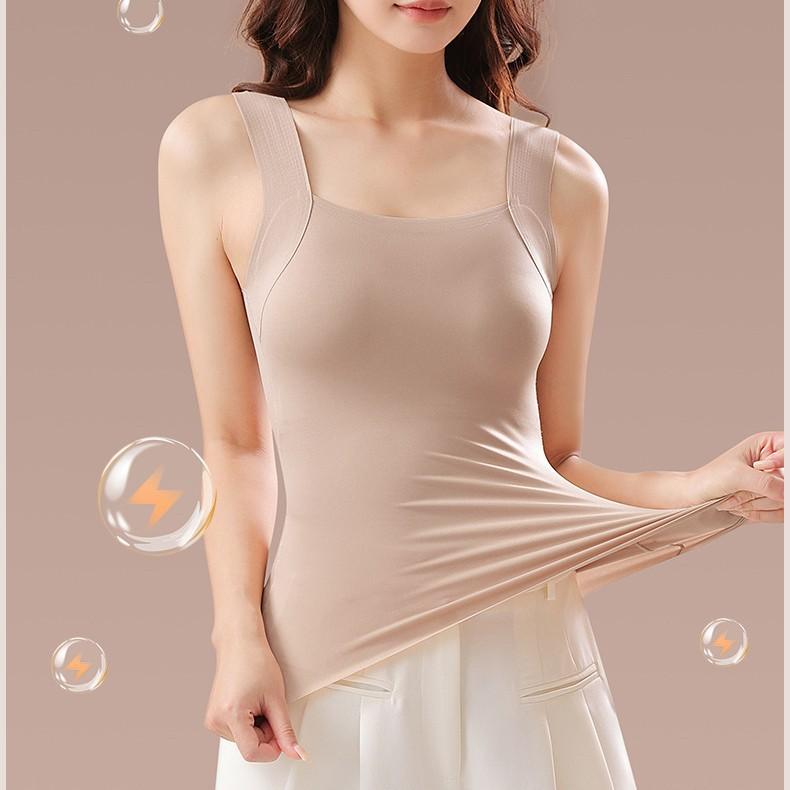 Damen Ferninfrarot Thermo Weste Eingebauter BH Nahtlos Schlankmachend Mehrfach Tragbar Top