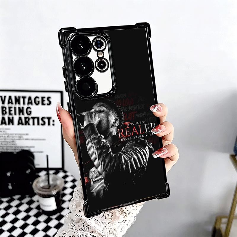 Rapper YoungBoy Plating Phone Case For Samsung Galaxy S24 S25 FE S26 Edge S23 Ultra S22 S21 Plus S20 Anti-Fall Airabag Cover