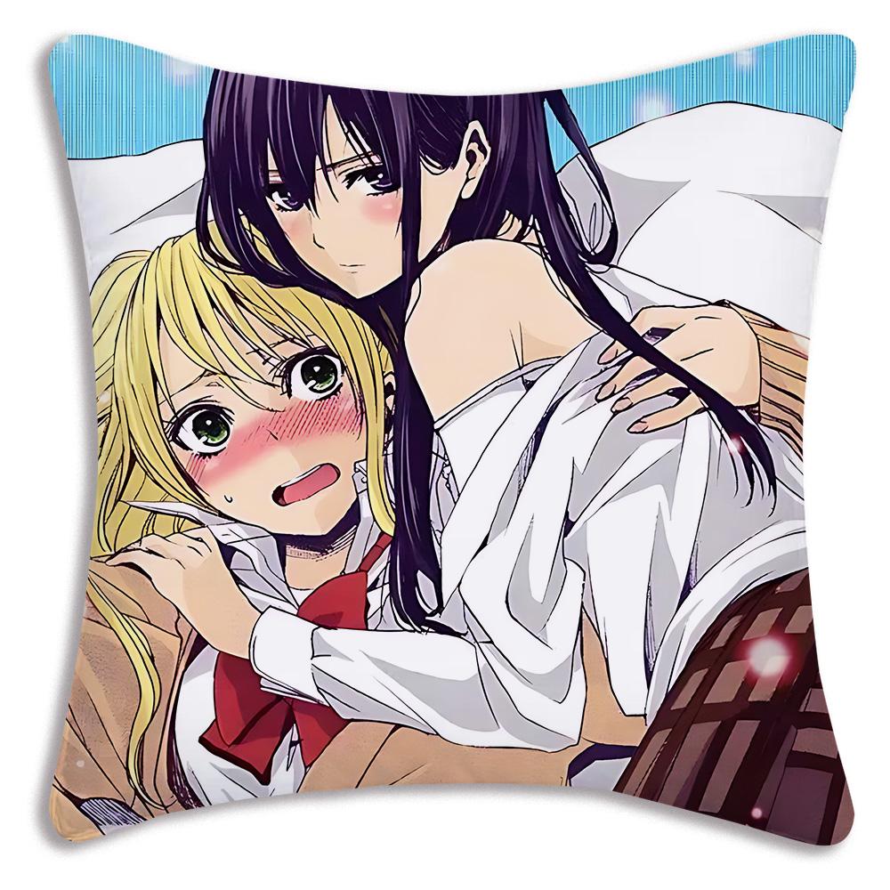 Cute GL Anime C-Citrus Hot Pillow Covers Cartoon Sofa Decorative Home Double-sided Printing Short Plush Cute Cushion Cover