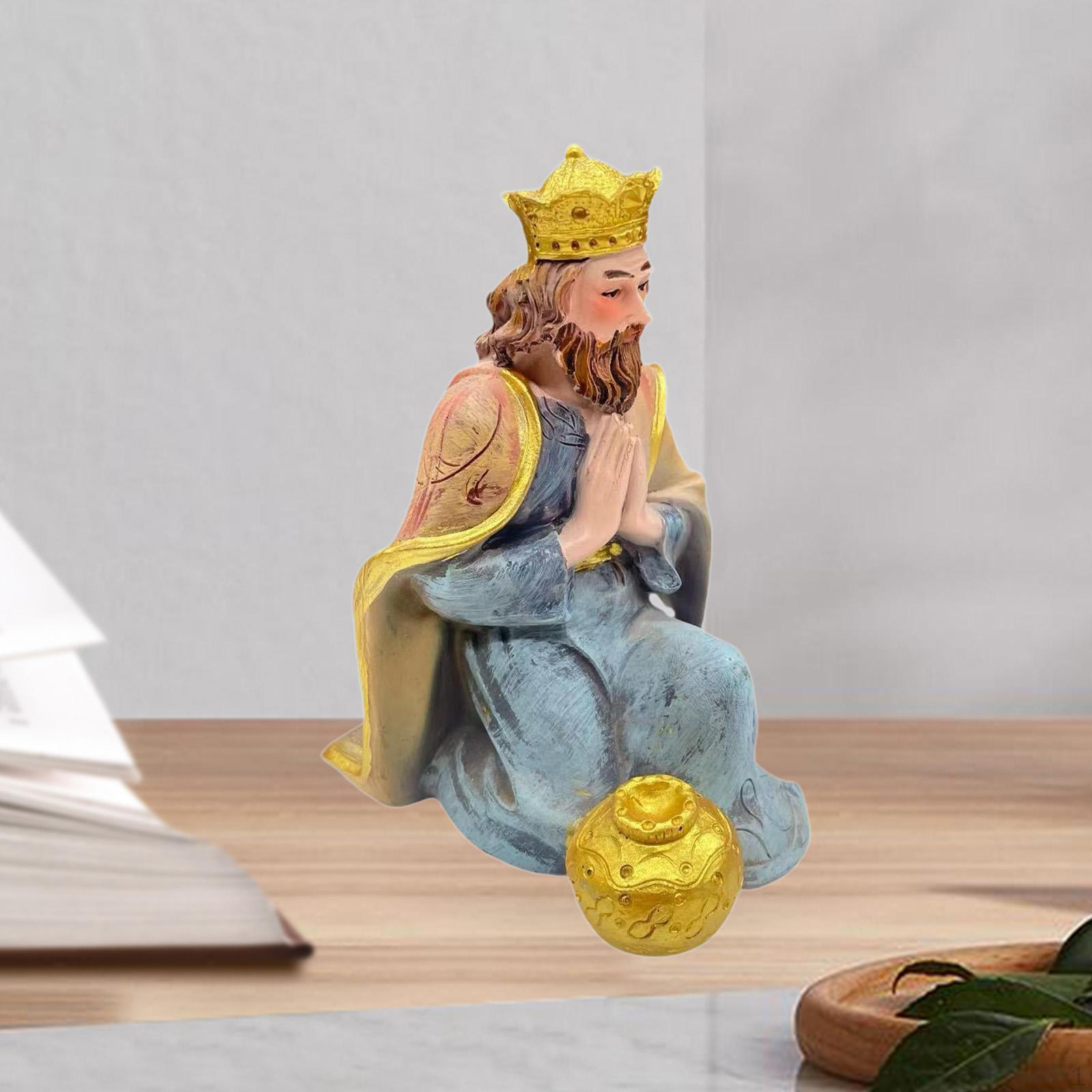 Kneeling Prayer Statue Sculpture Resin Multifunction Gift Craft Praying Figurine Desktop Ornament