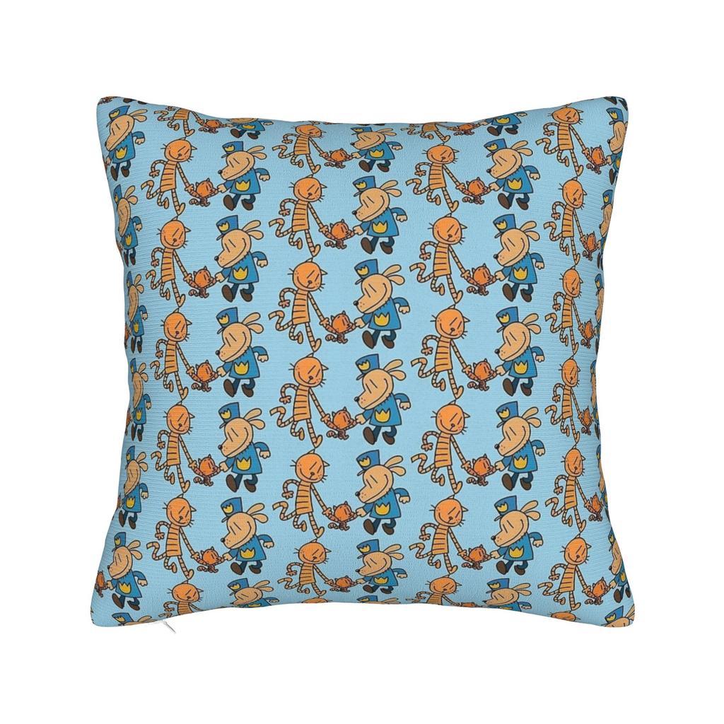 Dog Man Dogman Movie Comic Square Pillow Cases Cartoon Cushion Cover Creative Zippered Decorative Pillowcase for Sofa 40x40cm