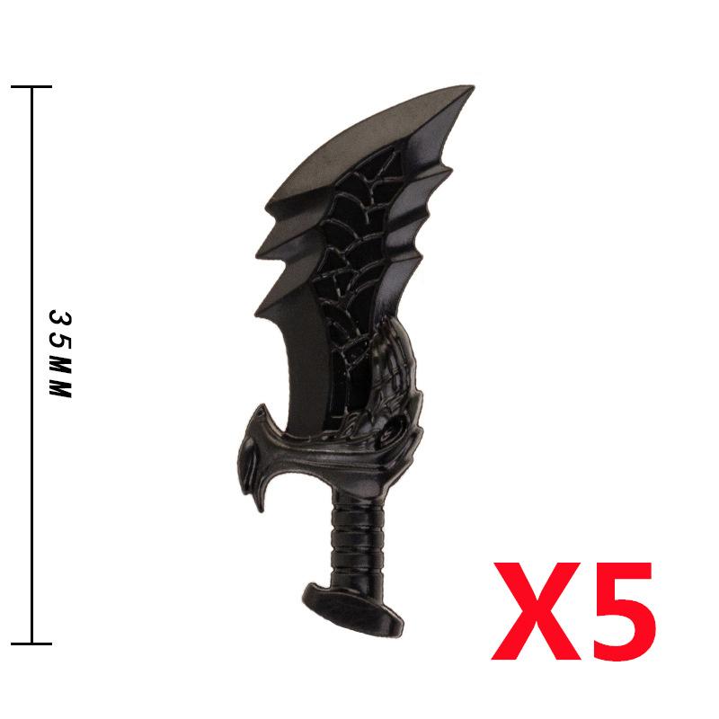 MOC Medieval Military Anime Figures Weapons Building Blocks Toys Soldiers Shield Sword Bow Trident Ax Gun Hammer DIY Gifts K027