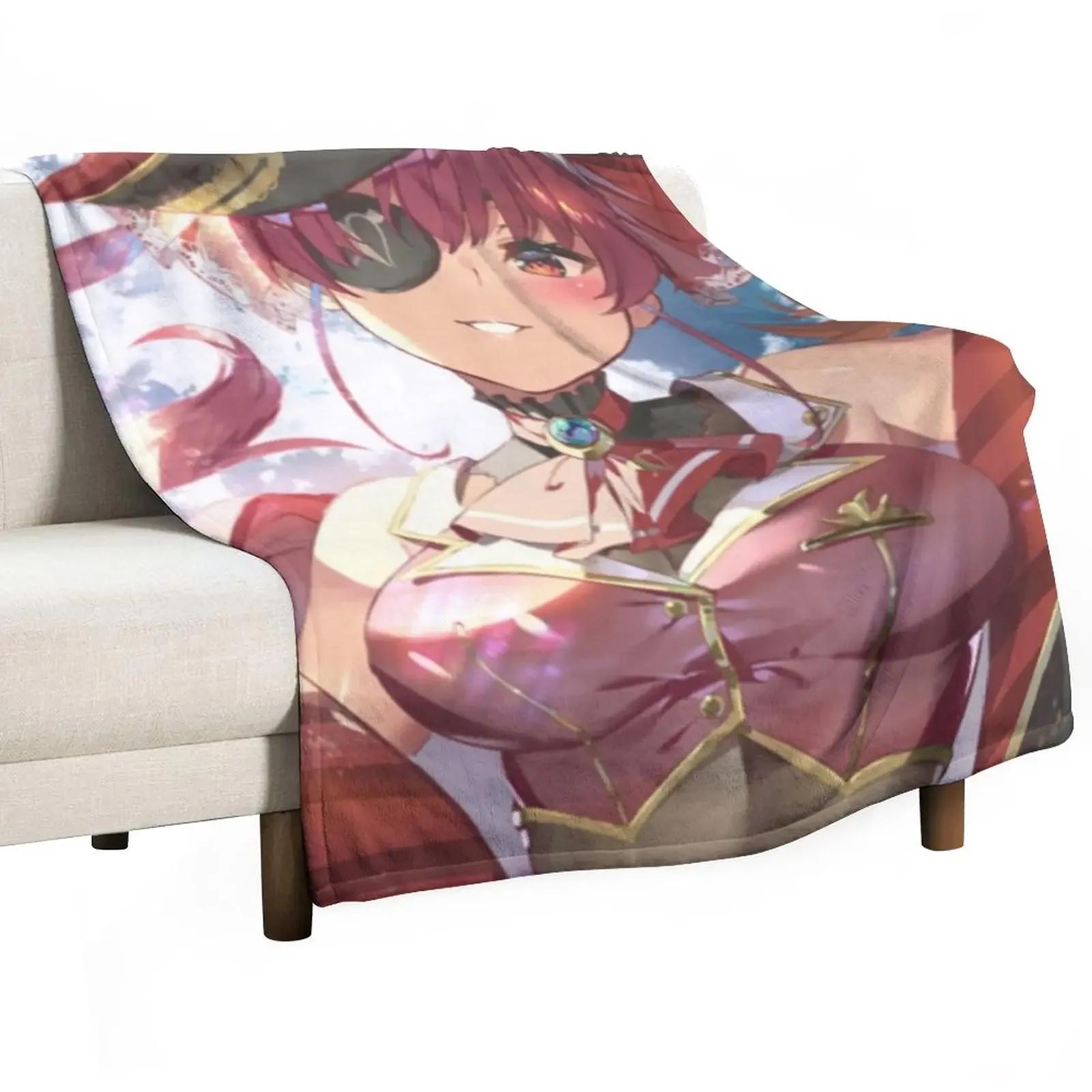 

Хошо Марин в пиратских костюмах Плед Плед Пушистый Волосатый Плед манга# 75X95CM серый