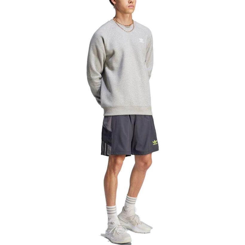 Adidas Originals Clover SS23 Elastic Waist Drawstring Straight Leg Casual Shorts Men Bottoms Carbon-Grey HR8598