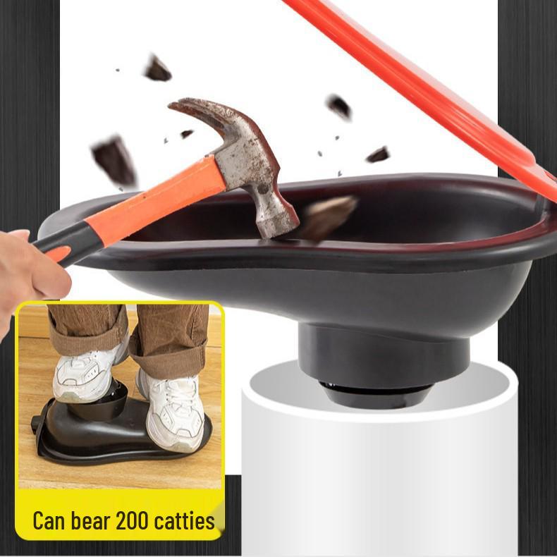 Temporary Plastic Sit-Down Squat Toilet for Construction and Renovation Sites