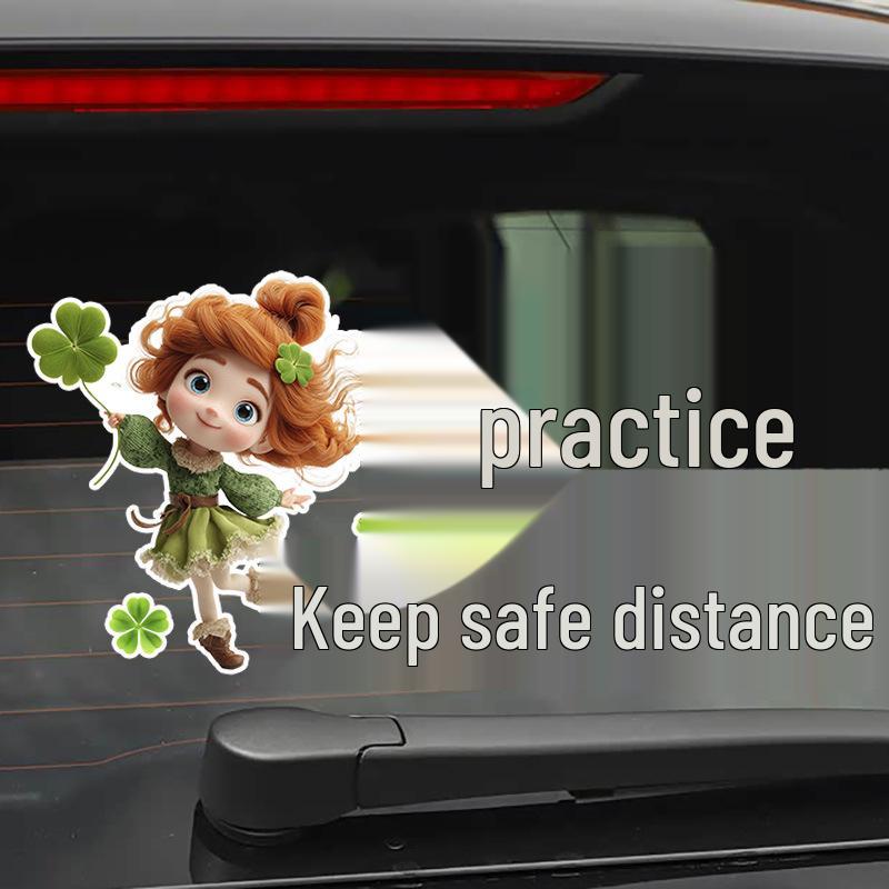 New Female Driver Reflective Waterproof Car Sticker: Fun Rear Windshield Decoration