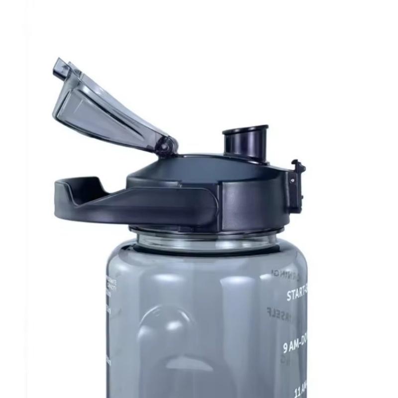 Garrafa de água de plástico de palha, 2 litros, grande, portátil, viagem, esportes, fitness, alto valor, copo grande de gordura, adulto universal