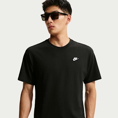 Unisex Nike T Shirts Unisex Black Crew Neck