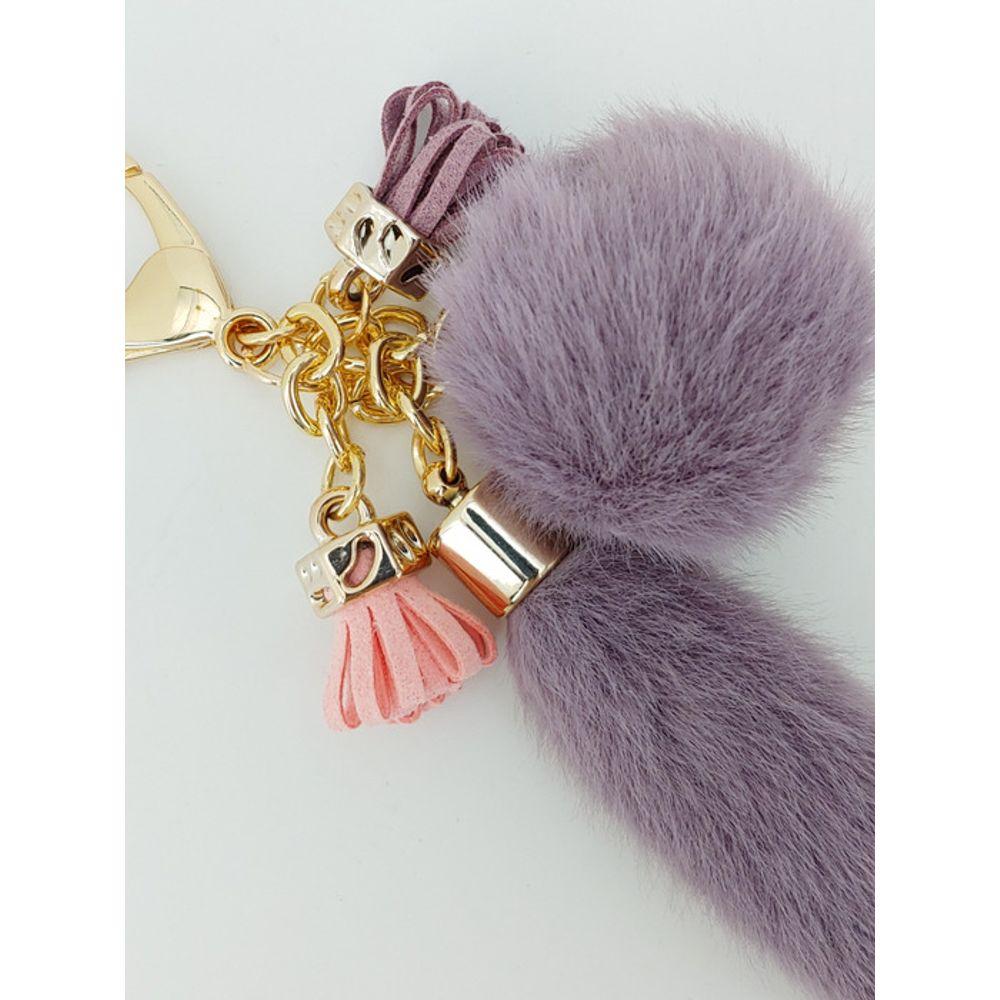 LALA Pelzanhänger - Violett