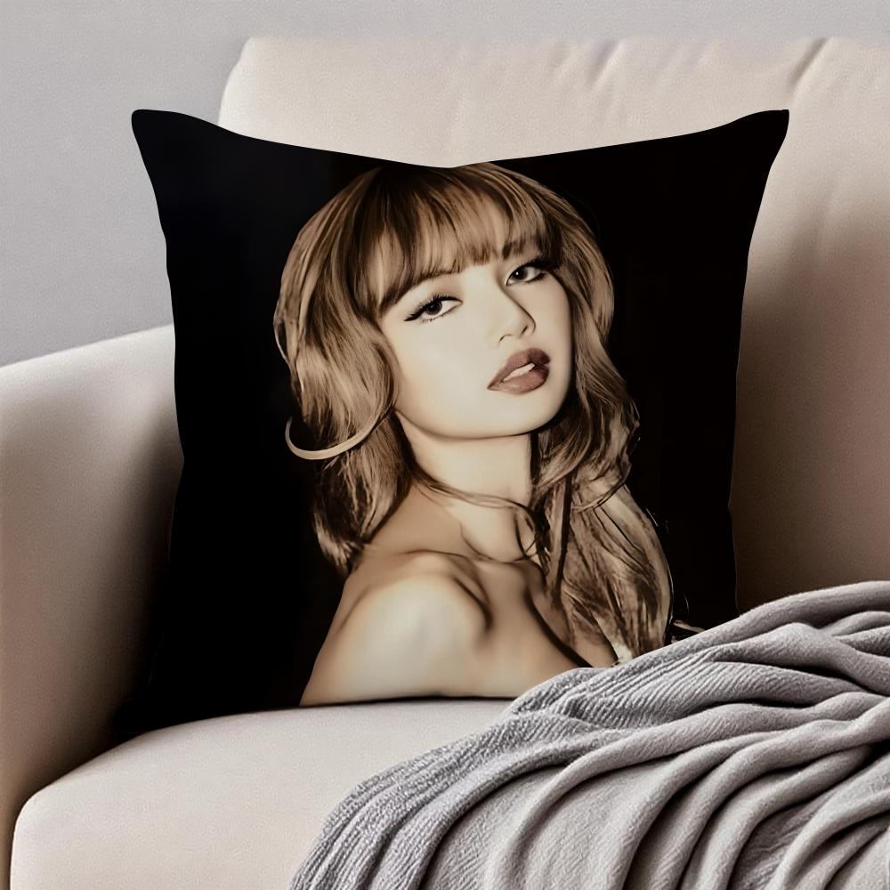 Singer LLisa Cushion Cover Pillowcase Antidustmite Invisible Zipper Short Plush Sofa Cushion