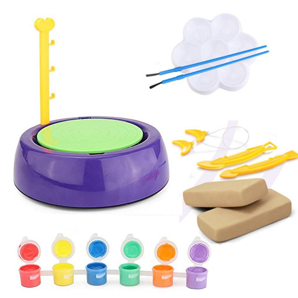 Ceramic Machine with Clay for Beginners Owill Pottery Wheel for Kids DIY Educational Toy Christmas Birthday Gift for Boys Girls Pottery Studio Studio Clay Craft Kit Pottery Wheel Kit