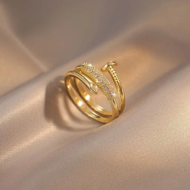 

Fashion Fashion Design Zircon Nail Ring Elegant Women s Opening Adjustable Daily Work Accessories rings for women