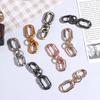 2 Peças Fecho Giratório Clipe Cabeça Dupla Metal Fechos Garra de Lagosta Para Fabricação de Chaveiros Acessórios para Artesanato DIY