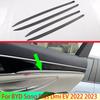 For BYD Song Plus EV DMI   Carbon Fiber Style Car Ide Door Garnish Body Trim Accent Molding Cover Bezel Styling
