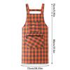 Anti Dirty Kitchen Aprons Checkered Print Cooking Aprons Chef Work Apron  Household Cleaning