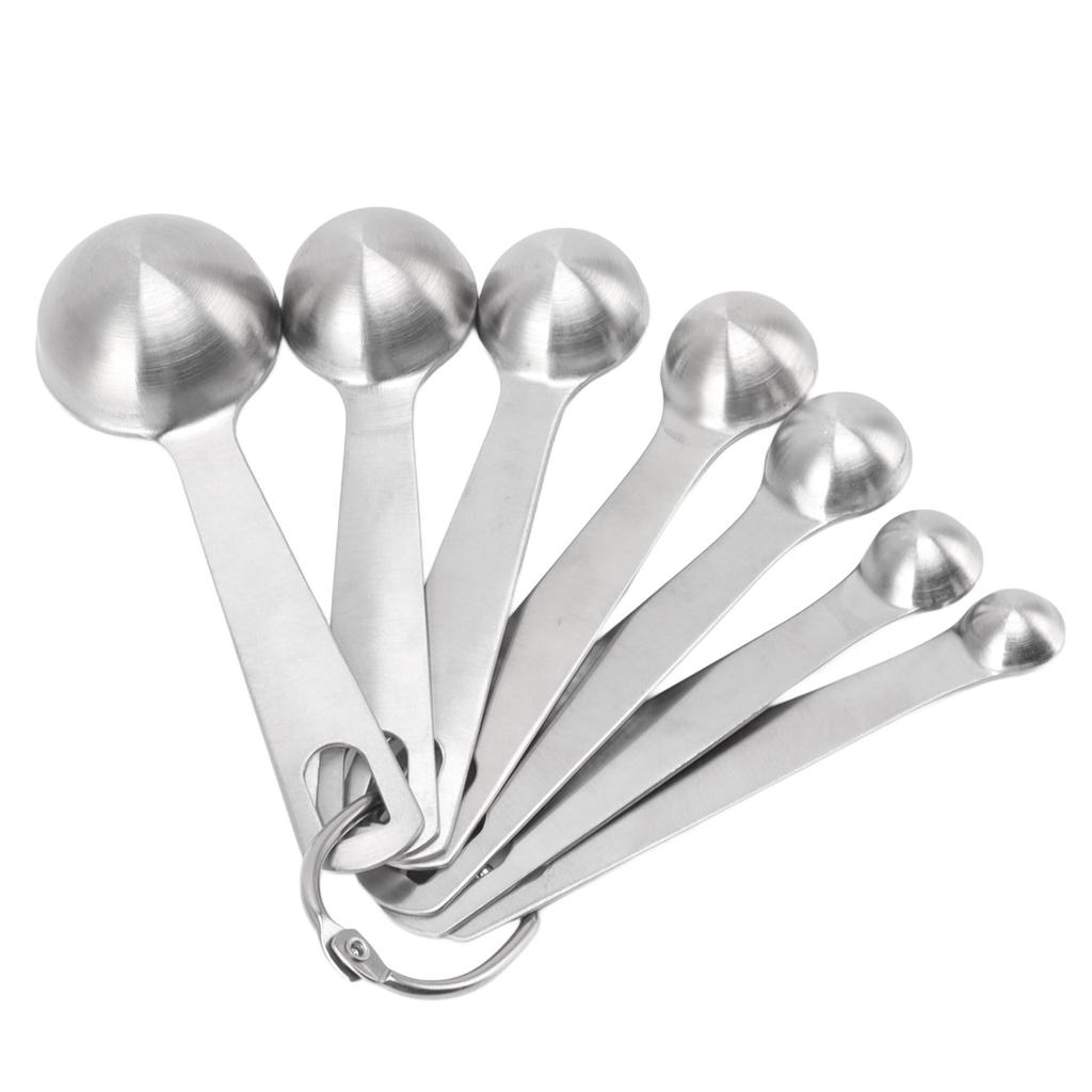 7 PCS Stainless Steel Measuring Spoons Set Small Measuring Teaspoons Baking Tool for Dry Or Liquid