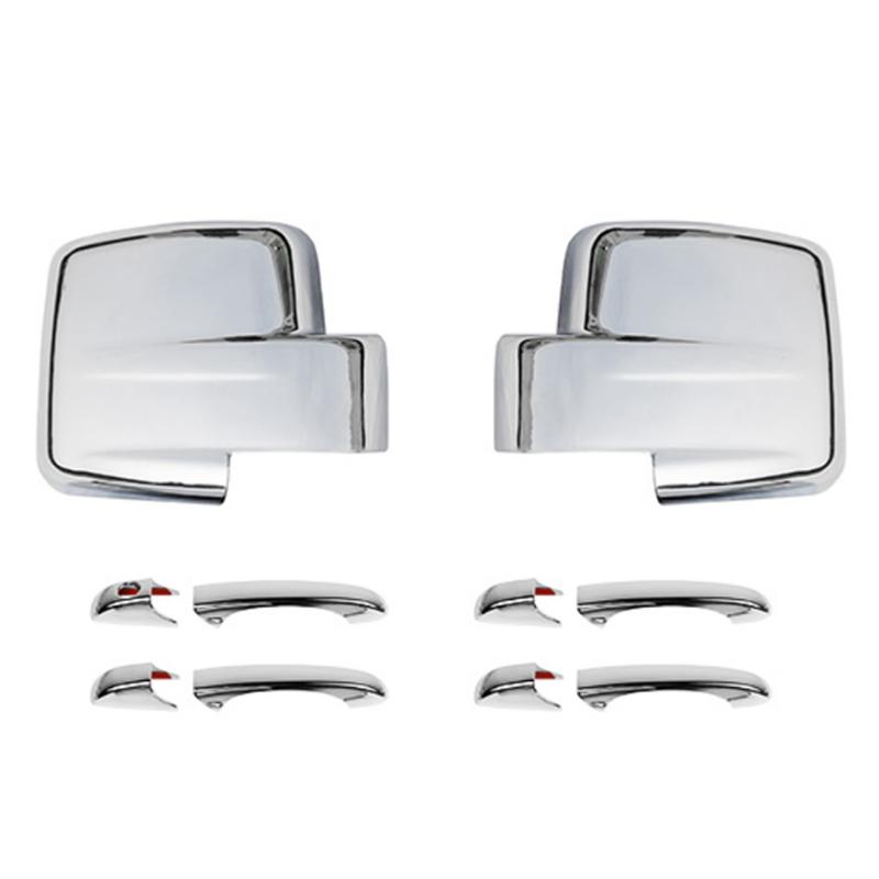 

Side Rearview Mirror Cover Shell Trim + Door Handle Cover Decoration For Jeep Patriot 2011-2016 Car Parts серебряный