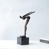 Metal Handicraft Creative Movement Figure Diving Sportsman Abstract Sculpture Swimming Metal Figurine Home Decoration