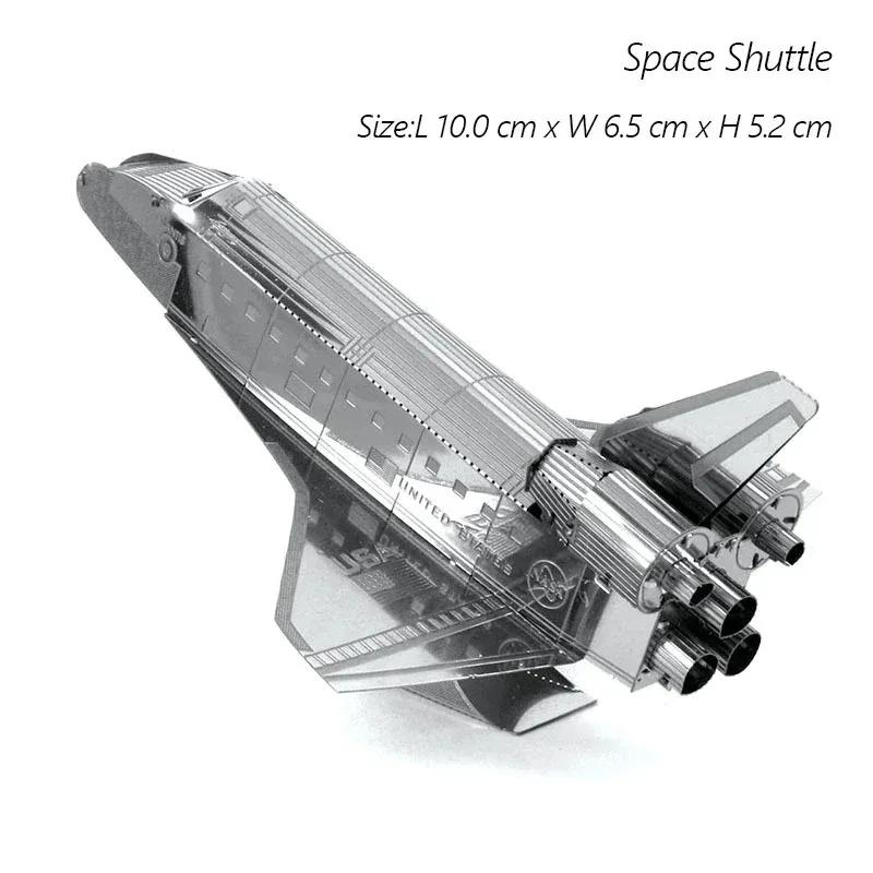 3D Metal Puzzle Ufo Diy Handmade Space Exploration Spacecraft Assembly Model Jigsaw Puzzle Toys For Adult Kids