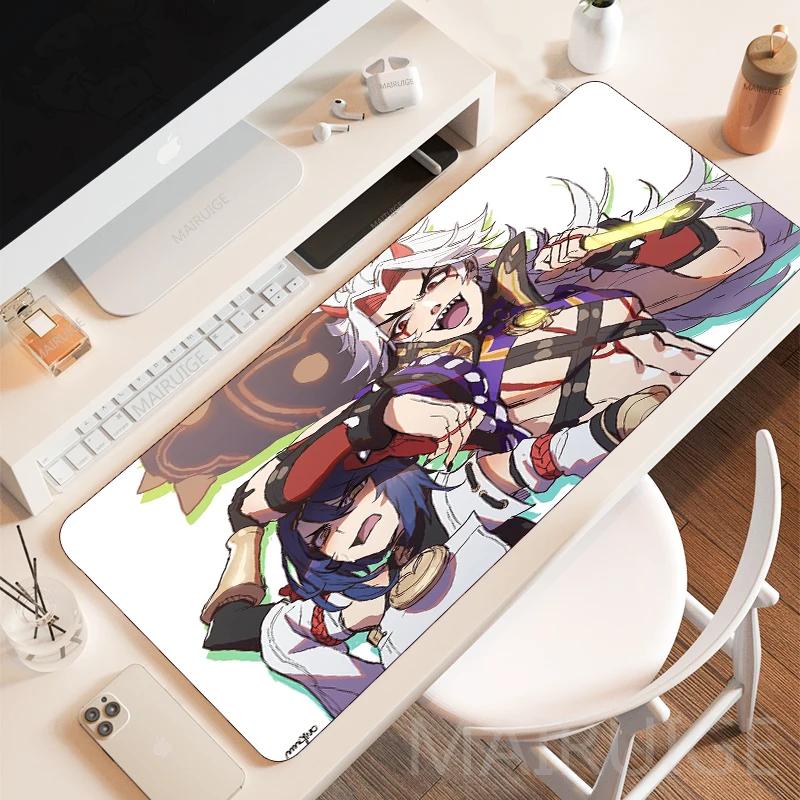 Hot Sale MousePad Genshin Impact Gamer Carpet Rug Arataki Itto Mousepads Keyboard XXL Gaming Accessories DeskMat Large Mouse Pad