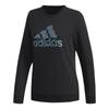 Adidas Crew Big Boss Knitted Letter Pullover Long Sleeve Sweatshirt Women Sweatshirt Black DT2381