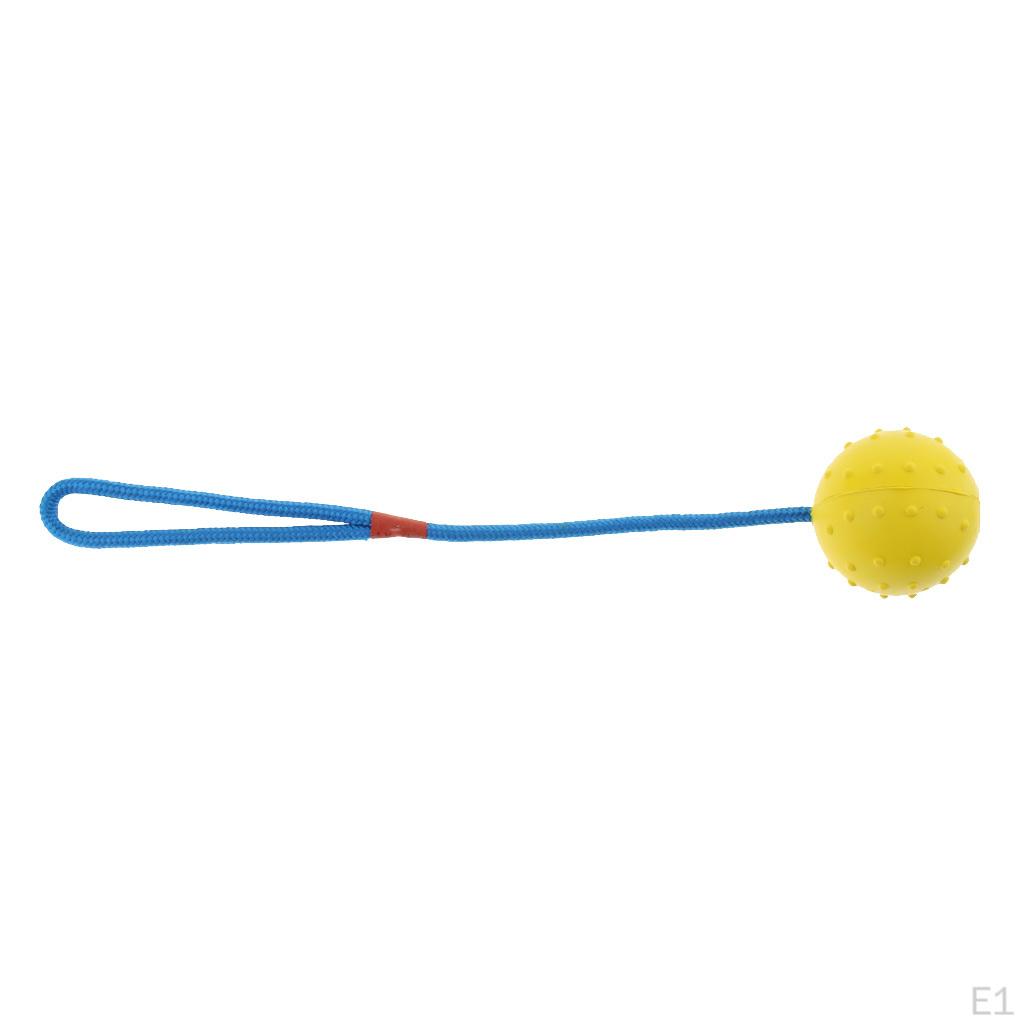 Pet Chewing Rope Rubber Ball , Yellow