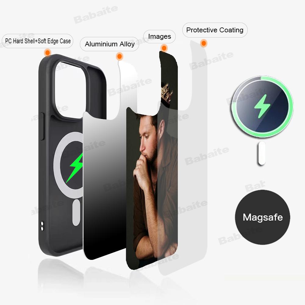 Singer N-Niall H-Horan Phone Case Magnetic Case For IPhone 16 14 13 12 11 15 Pro Max Plus For Magsafe Wireless Charge Cover