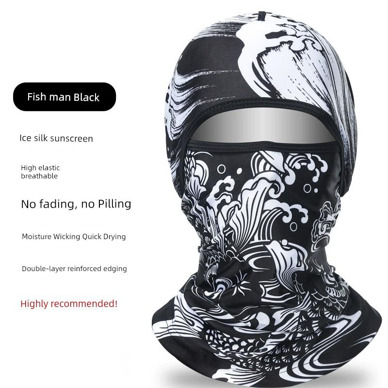 Summer Sun Protection Mask Scarf Head Cover Cycling Magic Headband Men Motorcycle Female Fishing Ice Silk Full Face Sun Protection