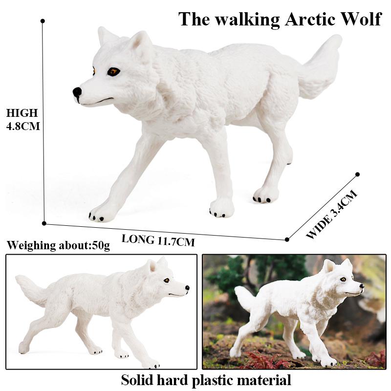 Oenux Wild Beast Animals Small Gray Wolf Maned Wolf Baby Wolves Simulation Model Action Figures Collection PVC Gift Kid Toy Gift