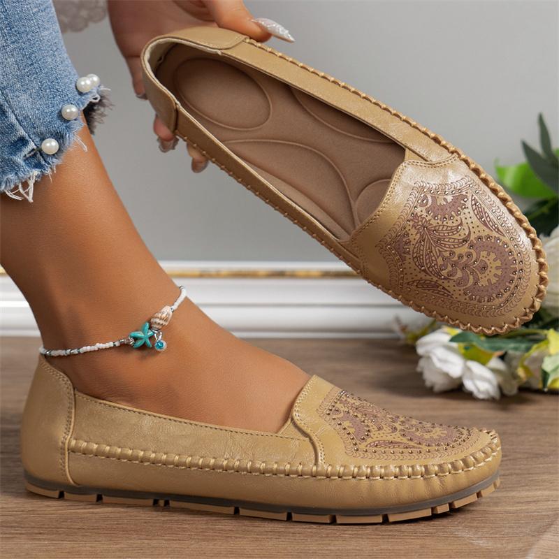 Large Size 44 Women Shoes Vintage Handmade Women's Flats Casual Shoes Ladies Flat Shoes Comfortable Slip On Female Loafers