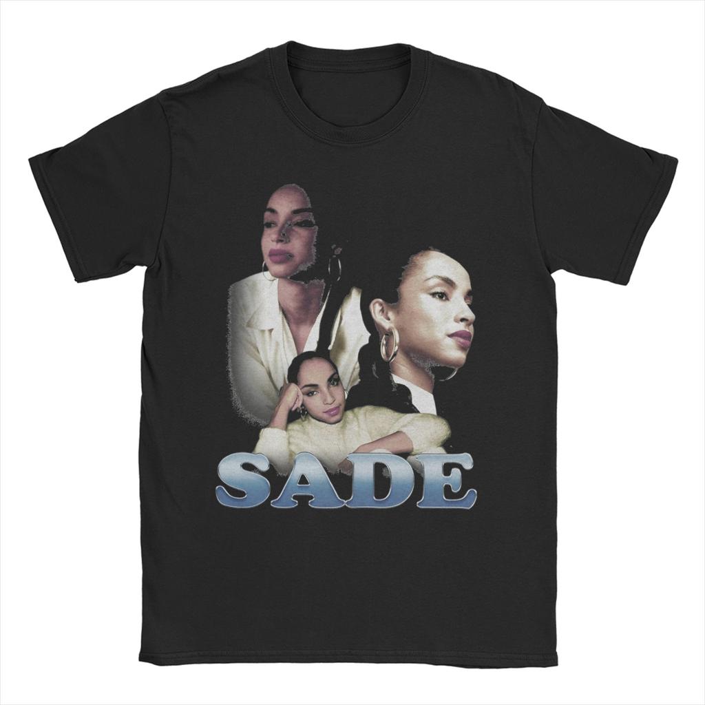 SSade Adu Singer 80s Music T Shirt for Unisex Women Pure Cotton Cool TShirt Crew Neck Tees Short Sleeve Clothes Gift Idea