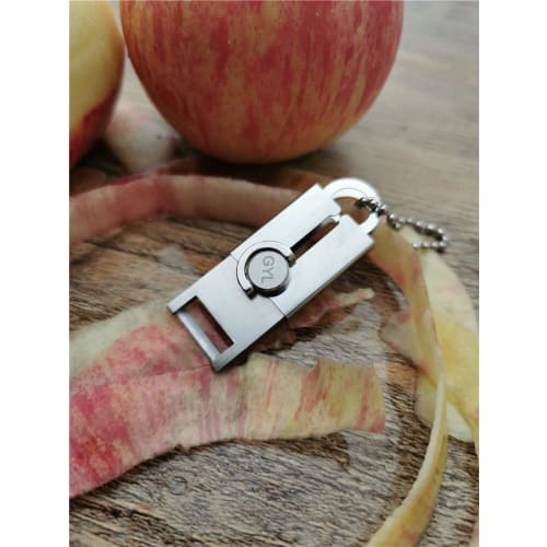 HWB Keychain Portable Fruit and Vegetable Peeler Keychain Tool for Microscopic Slicing