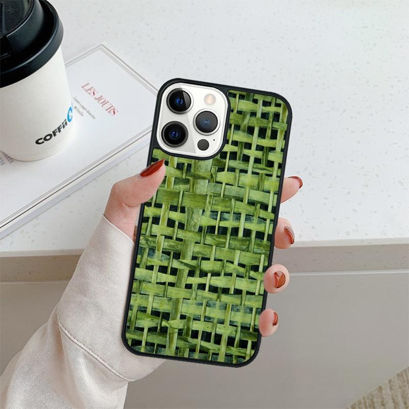 Bamboo Inlay Style Phone Case For iPhone 17 Air 16 Pro Max 15 14 Plus 12 13 Shell Cover Coque