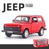 1/32 Scale Lada NIVA Jeeps Diecast Car Model Toy, Pull Back Toy Vehicle with Sound and Light for Kids Toddler Boys Girls Gift Collection