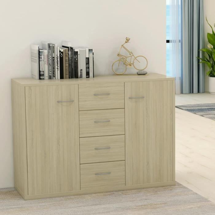 VidaXL Buffet Chêne sonoma 88x30x65 cm Aggloméré