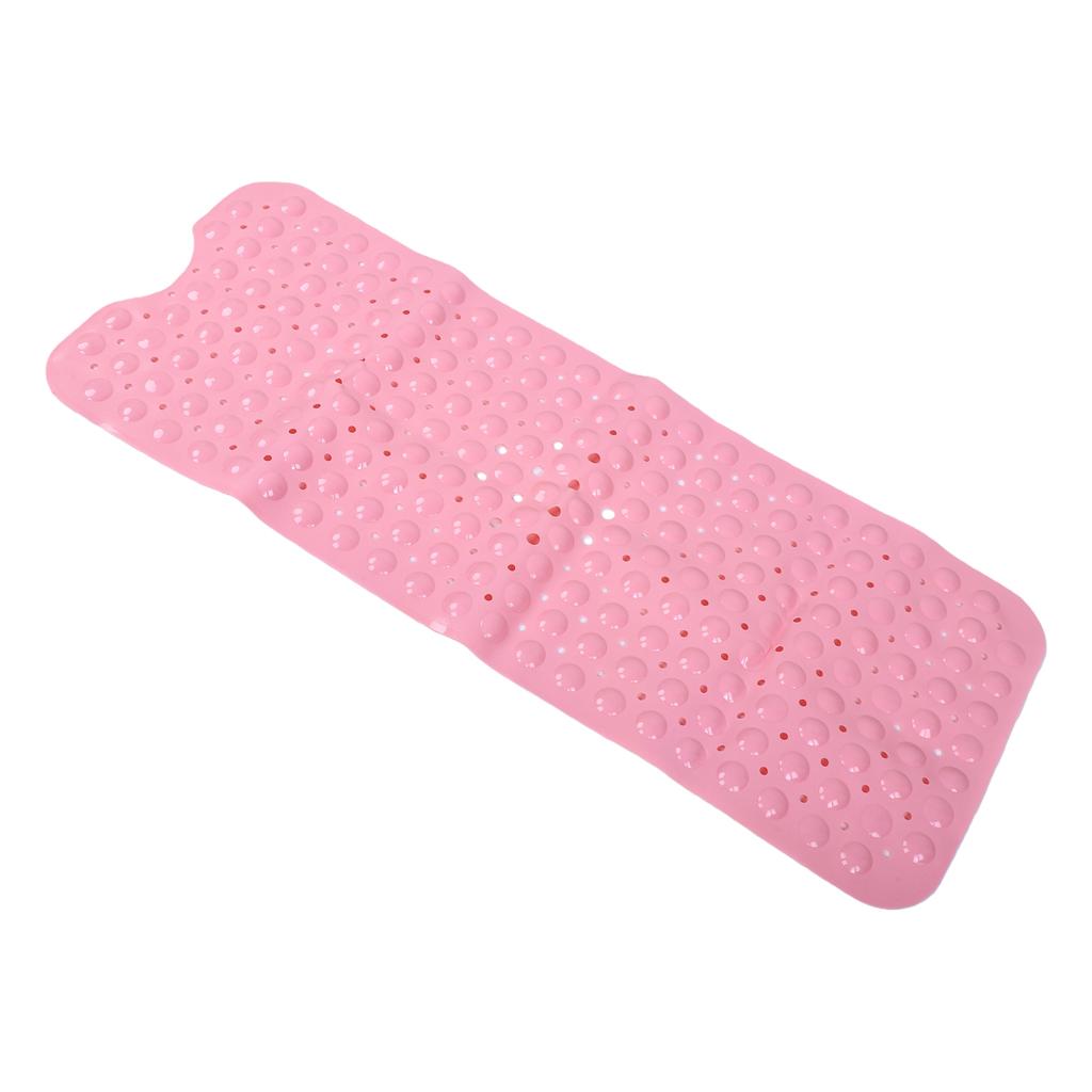 Slip Proof Shower Mat Odourless PVC Flexible Elastic Bathtub Liner Mat with Suction Cup Pink
