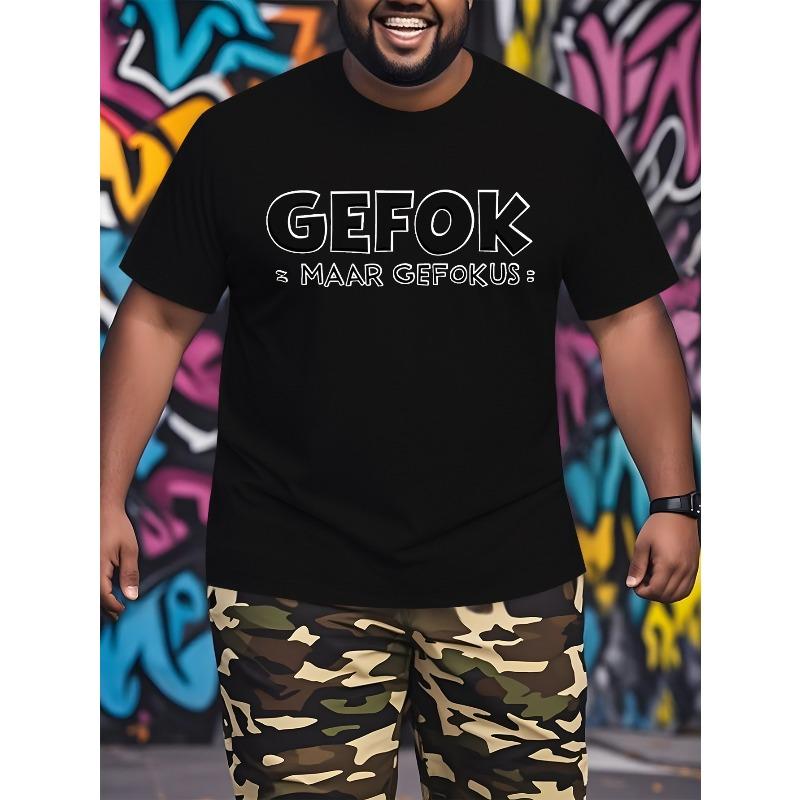 European sizes But Focused Bold Typography Crinkle Plus Size Men S T-Shirt S